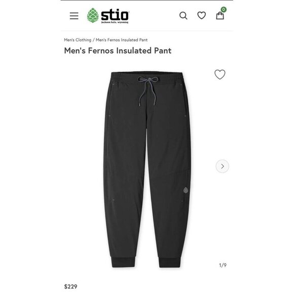 Stio Fernos Insulated Pants Mens XXL Abyss New With Tags! $229 - Picture 1 of 6